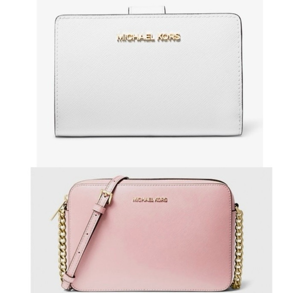 Michael Kors Elegant Pink and White Wallet